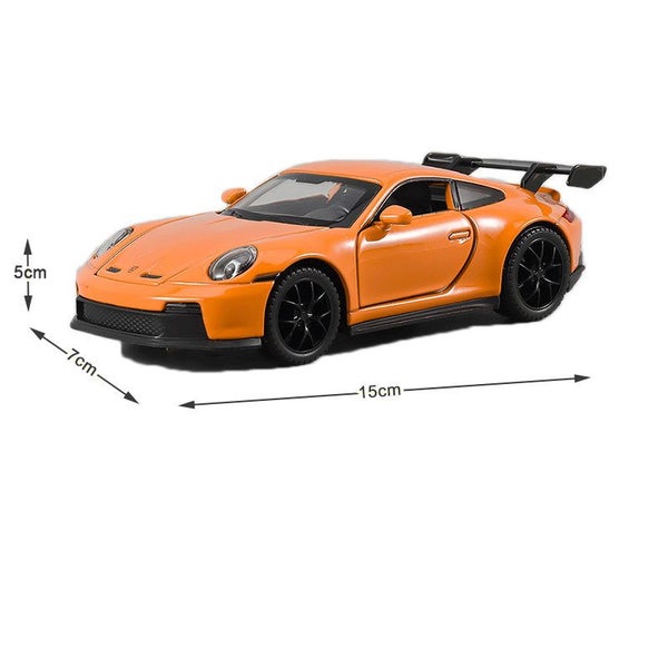 1:32 911 GT3 Car Model with Pull-Back Functionality Sound Light Effects -Orange Carousel 2