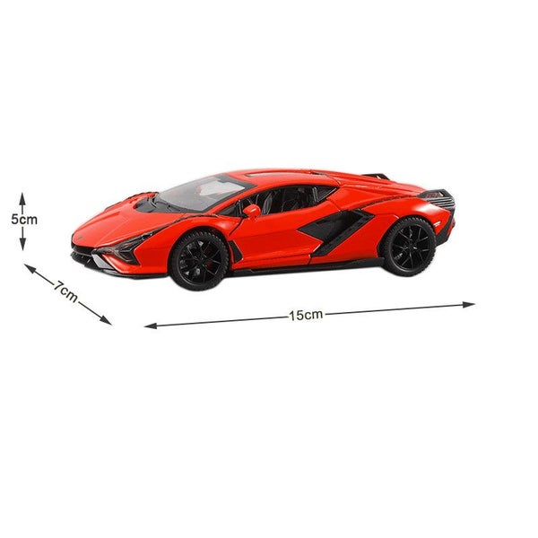 1:32 Sian Car Model with Pull-Back Functionality Sound Light Effects -Red Carousel 2