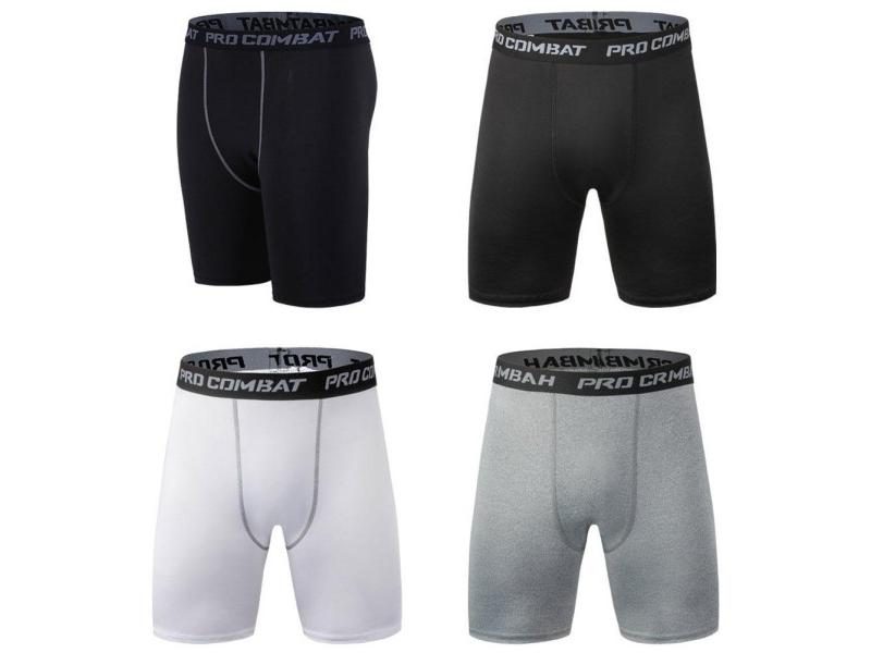 Men Fitness Quick-Drying Tight Shorts Elastic Compression Leggings Training Carousel 2