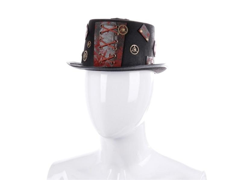Victorian Steampunk Top Hat With Small Brim Gear Hat For Men Women Carousel 1