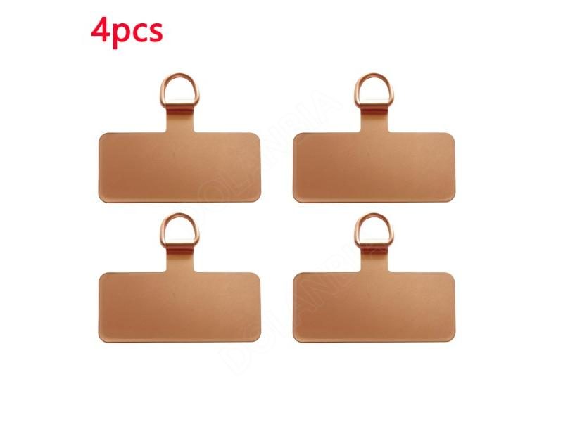 2 /3/4 Pcs Universal Mobile Phone Lanyard Patch Gasket Metal Safety Ultra-thin Carousel 1