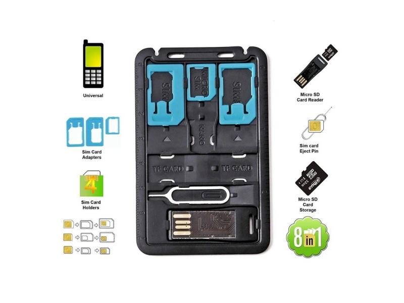 5 In 1 Universal Mini SIM Card Adapter Kit With Storage Case Carousel 2