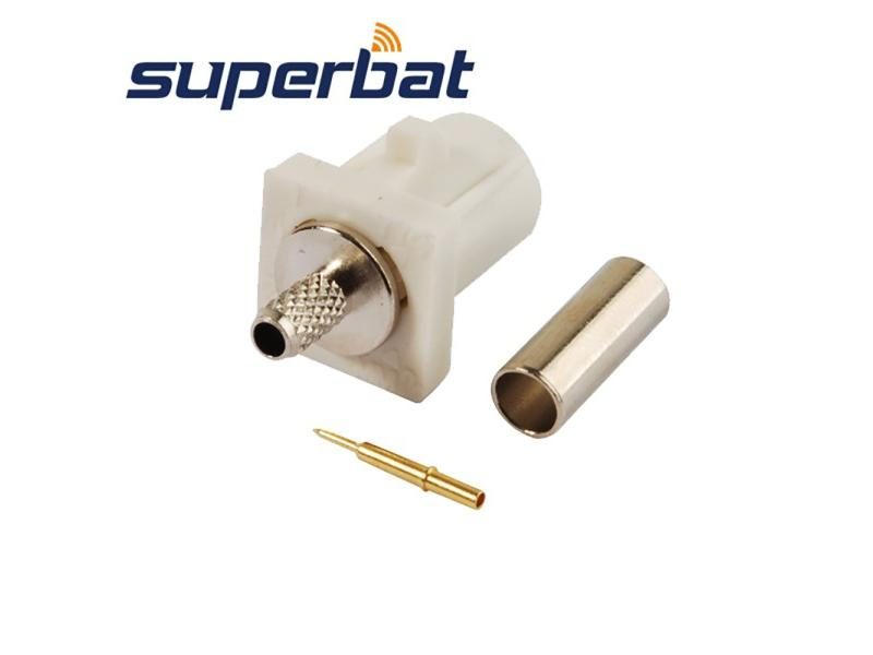 Superbat Fakra B White /9001 Crimp Male Radio With Phantom RF Coaxial Connector Carousel 1