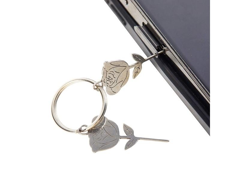 2Pcs/Set Rose Shape Stainless Steel Needle For Smartphone Sim Card Tray Removal Carousel 2