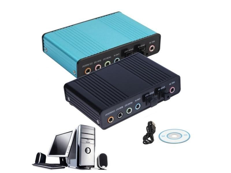 USB 6 Channel 5.1 External Optical Audio Sound Card For PC More Carousel 2