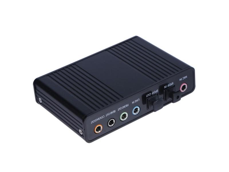 USB 6 Channel 5.1 External Optical Audio Sound Card For PC Laptop Desktop Carousel 1