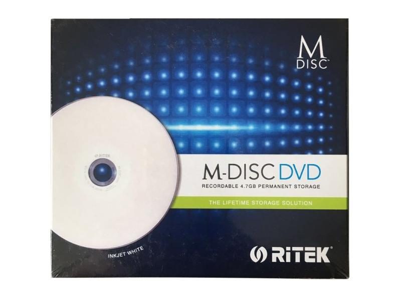6Pcs Ritek MDisc M-Disc DVD R 4.7GB Lifetime Archival Injet Printable 4X Carousel 2