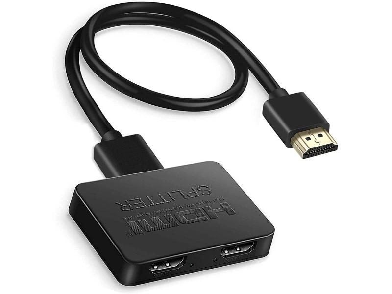 HDMI-Compatible Splitter 1 In 2 Out Male-Female 4K Splitter For Dual Monitor Carousel 1
