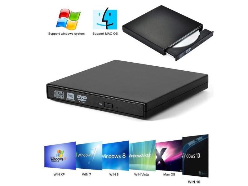 USB External DVD CD RW Disc Burner Combo For Windows 98 8 10 Laptops Pcs Carousel 2