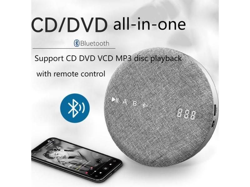 Portable Bluetooth CD Player DVD VCD With Speakers USB Remote Control Stereo Carousel 2