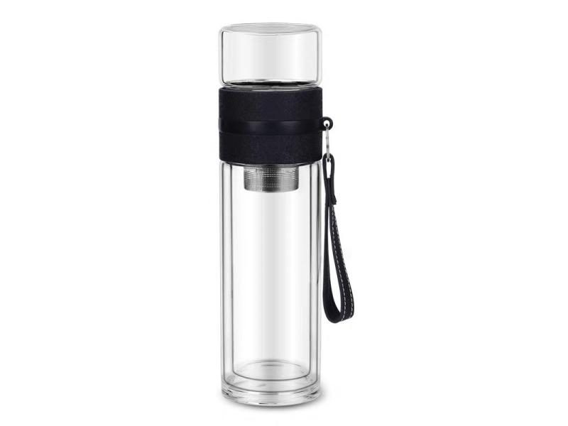 325ml Glass Water Bottles With Infuser For Dink Tea Double Wall Portable Carousel 1