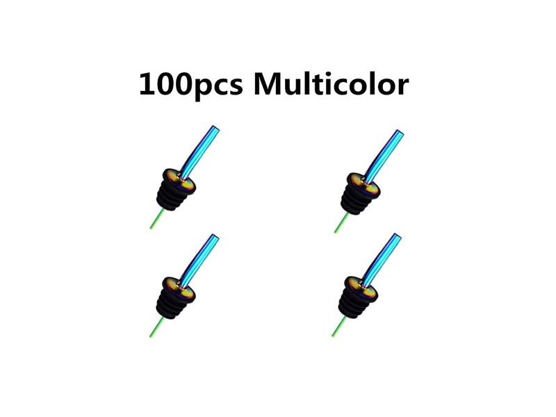 100pcs Stainless Steel Wine Bottle Pourer Stopper Free Flow Spout Carousel 1