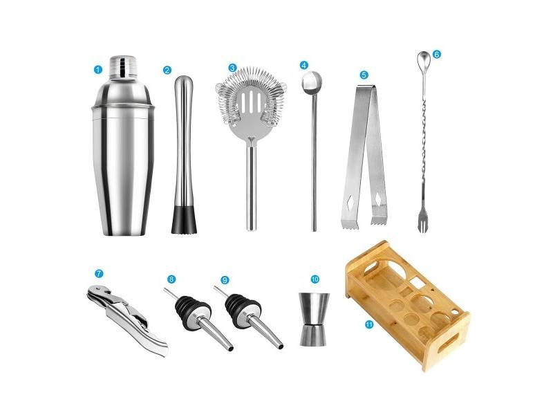 Profissional Cocktail Shaker Set Bartending Equipment Bar Wine Martini Drink Carousel 1