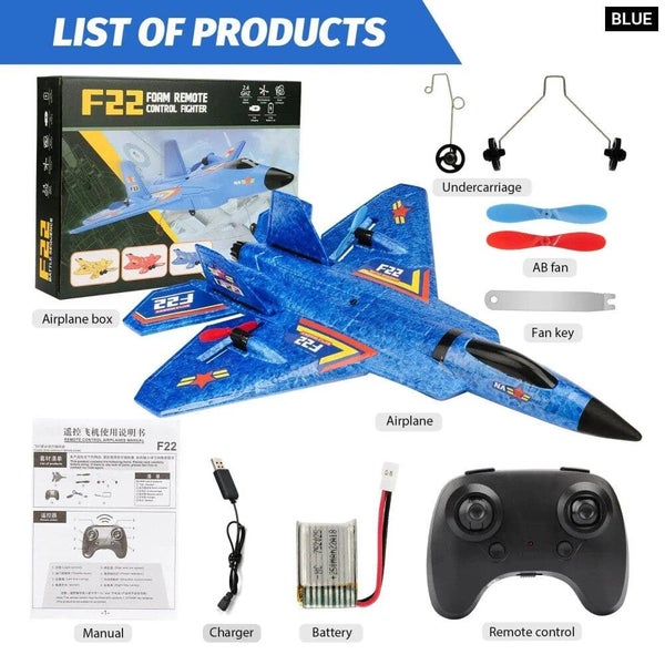 F22 Raptor Rc Plane 2.4g 2ch Glider with Led Lights Carousel 1