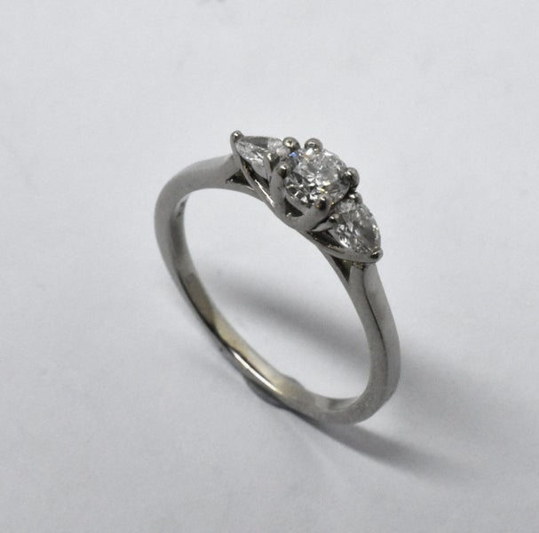 $3.840 Platinum Three-stone Diamond Ring Size N Carousel 1