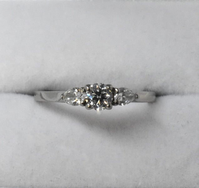 $3.840 Platinum Three-stone Diamond Ring Size N Carousel 2