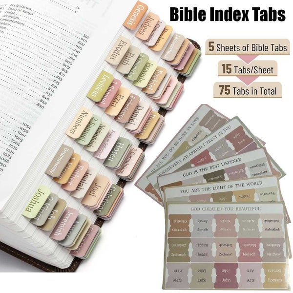 Bible Book Tabs Bible Index Tabs Study *Local Clearance* Carousel 1