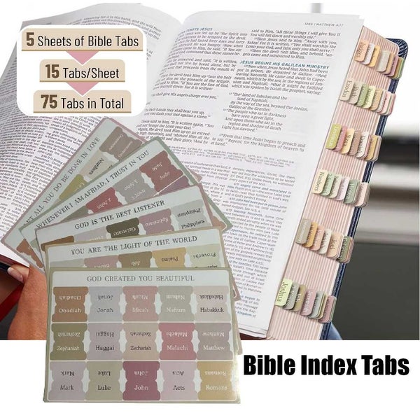 Bible Book Index Tabs Study Labels *Local Buy* Carousel 1