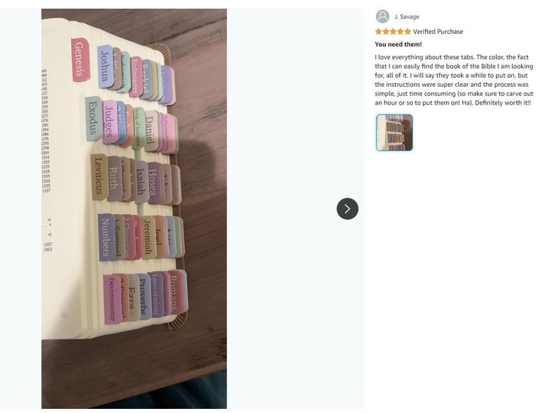 Bible Book Index Tabs Study Labels *Local Buy* Carousel 2