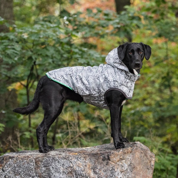 DOG COAT GF REVERSIBLE RAINCOAT 61cm 23 -32kg GREEN Carousel 2