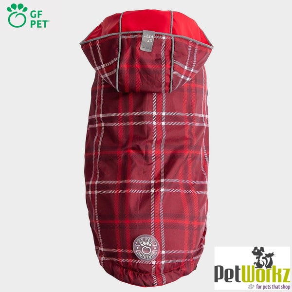 DOG COAT GF REVERSIBLE RAINCOAT 71cm 27-45kg RED Carousel 2