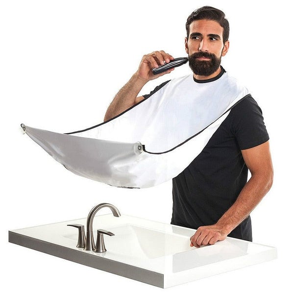Male Shaving Beard Catcher Cape Care Bib Face Shaved Hair Adult Bibs Shaver C... Carousel 8