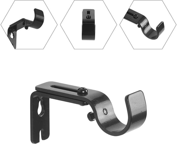 Adjustable Curtain Rod Wall Bracket Stainless Steel Fixings for Curtain Rod Carousel 2