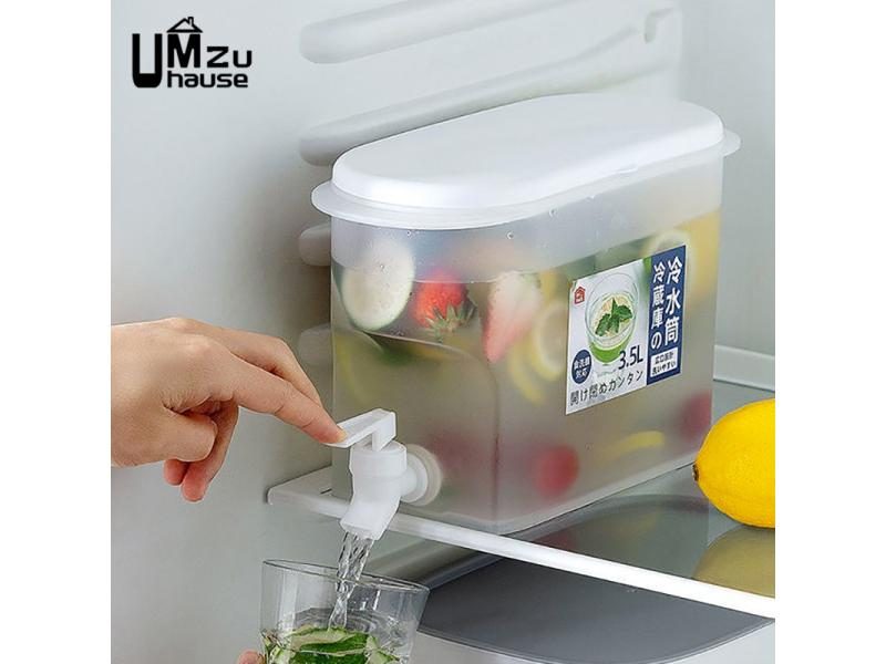 3.5L Water Kettle With Faucet Beverage Dispenser Cold Juice Lemonade Drinks Carousel 1