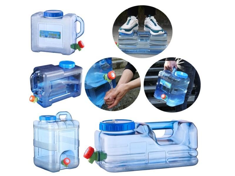 5/10/15L Portable Water Bucket Outdoor Driving Water Tank Container With Faucet Carousel 2