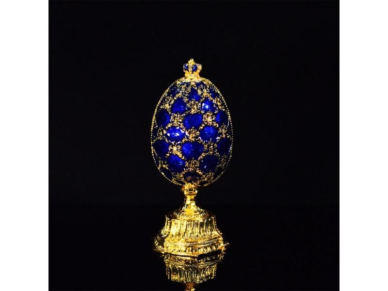 QIFU Russia Red Blue Green Faberge Egg Miniature Castle For Home Decor Gift Carousel 1