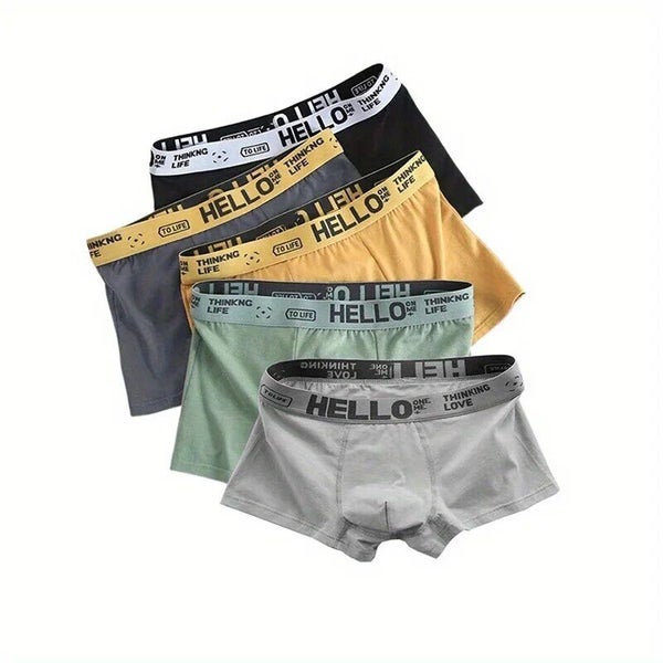 5pcs Underwear, Breathable Comfy Quick Drying Stretchy Trunks, Sexy Underpant... Carousel 1
