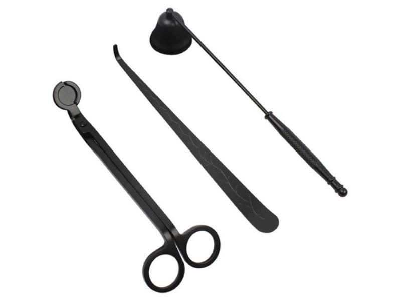 3PCS Candle Wick Trimmer Scissors Extinguisher Hooks Candle Accessories Set Carousel 1