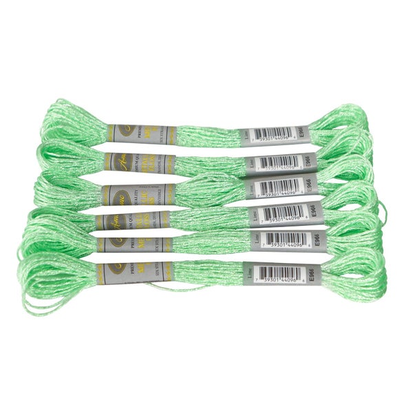 6 Pearlescent High Sheen Metallic Embroidery Floss 8M 6 Strands Skein Pemiunm Carousel 1