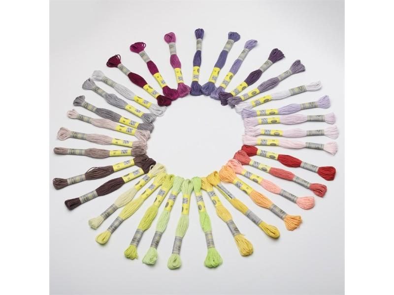 AmoHilos 35 New DMC Colors Set 8 Meters Per Skein Embroidery Floss Carousel 1