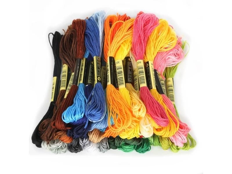 8pcs Lot Multicolor Cotton Cross Stitch Thread Embroidery Thread Kit Carousel 2