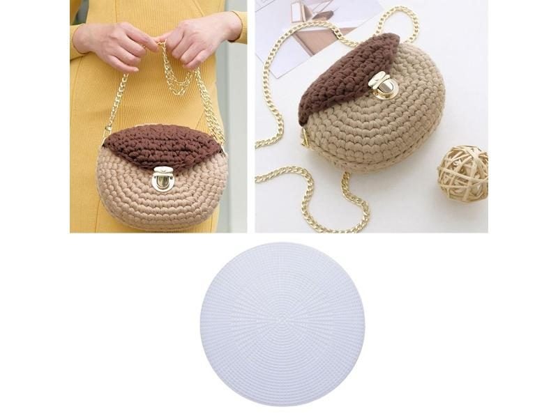 10Pcs Clear Plastic Canvas Net Kit For DIY Embroidery Knit Bag Bottom Mat Carousel 1