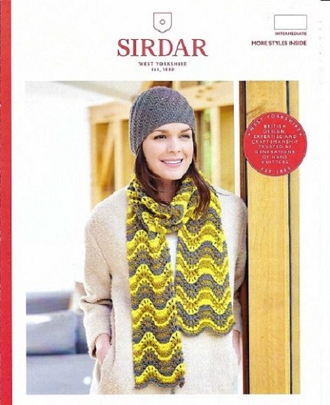 Ladies Scarf & Hat - Sirdar Knitting Pattern Carousel 1