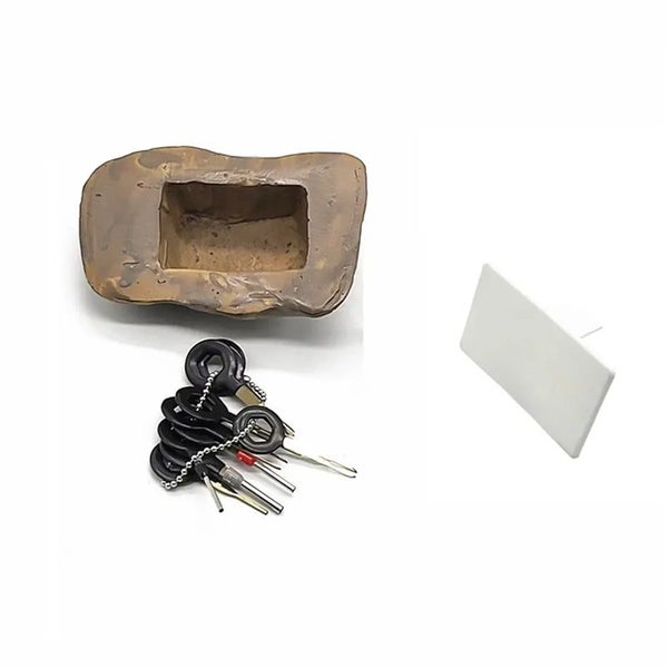 Concealed Stone Key Keeper Spare Fake Rock Outdoor Storage Key Holders Carousel 1