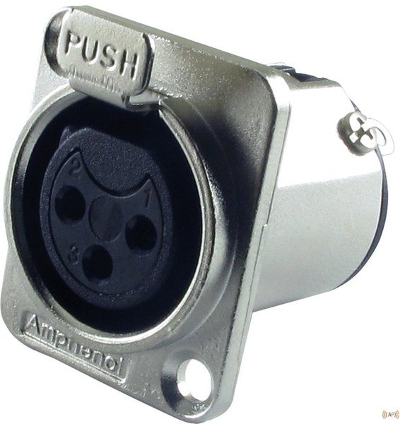 AC3FDZ :: Amphenol XLR Panel Mount (Female) - 3 pole NICKEL Carousel 1