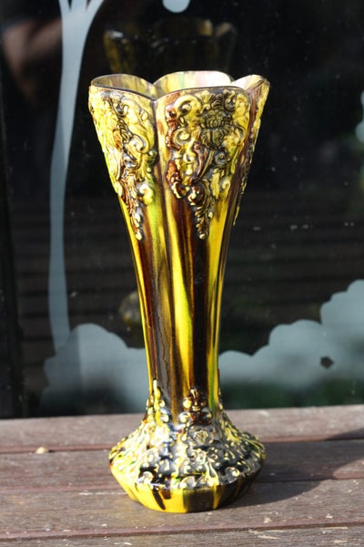 Old Majolica glaze Vase - Milton Pottery Carousel 1