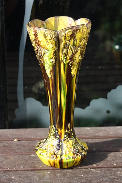 Old Majolica glaze Vase - Milton Pottery Carousel 2