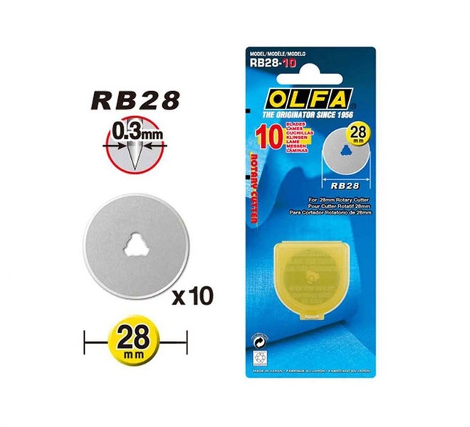 Olfa 28mm Rotary Cutter Blade - 10 Pack Carousel 3