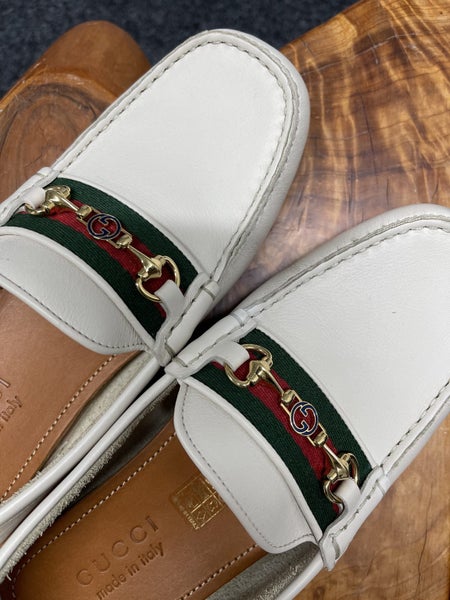 Gucci leather driving shoes Ivory Carousel 2
