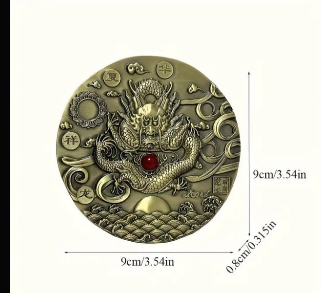 Chinese Dragon Coin 9cm Carousel 2