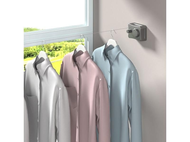 Wall Mounted Invisible Retractable Adjustable Laundry Line For Indoor Bathrooms Carousel 2
