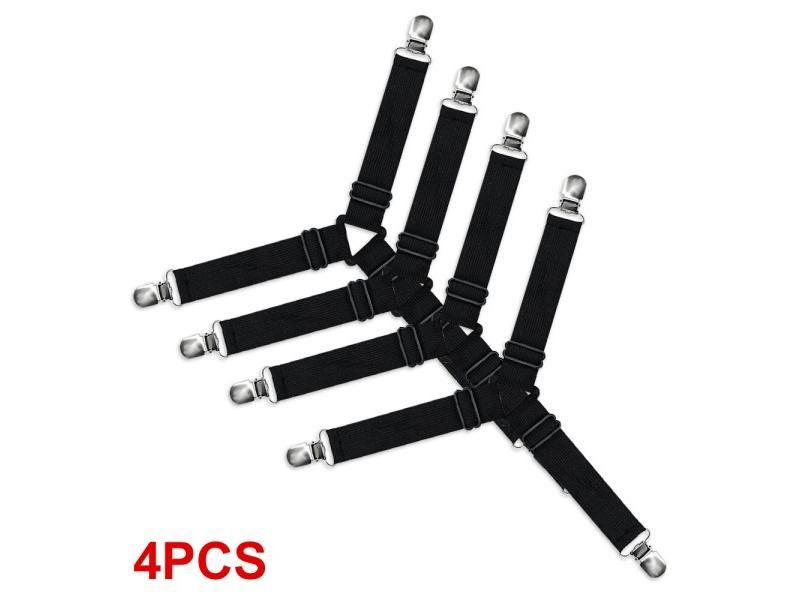4Pcs/Set Adjustable Bed Sheet Grippers For Mattress Cover Etc. Carousel 1