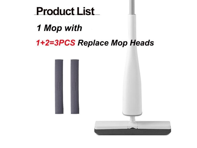 Self-Wringing Flat Mop With Replace PVA Sponge Heads For Bedroom Floor Cleaning Carousel 1