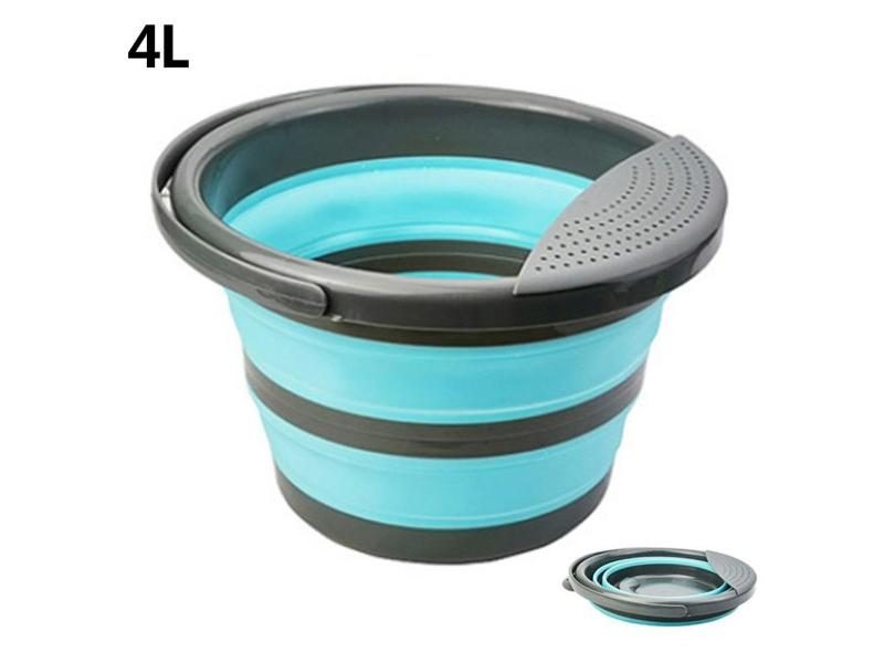 Folding 4/10L Portable Collapsible Bucket For Hiking Camping Fishing Travelling Carousel 1