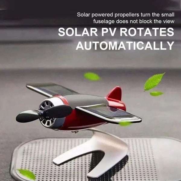 Solar Airplane Car Decoration Creative Gift for Car Enthusiasts Carousel 1
