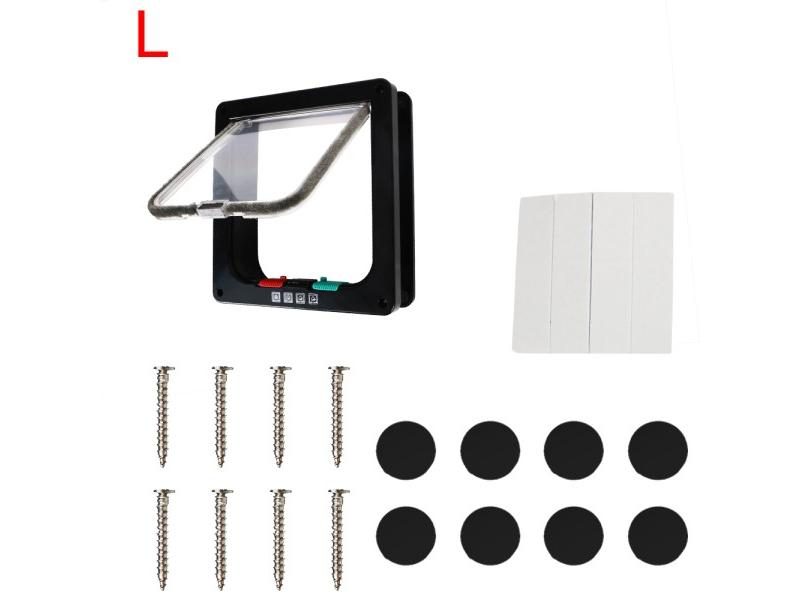 Cat Puppy Safety Gate 4 Way Lock ABS Plastic Dog Cat Flap Door Carousel 1